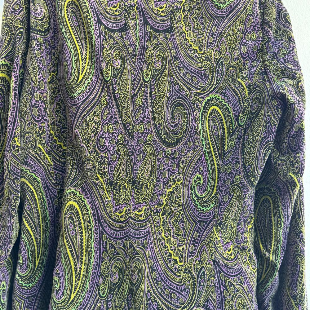 Suzanne Somers Velvet Paisley Print Trench Coat - 10 - Picture 12 of 12